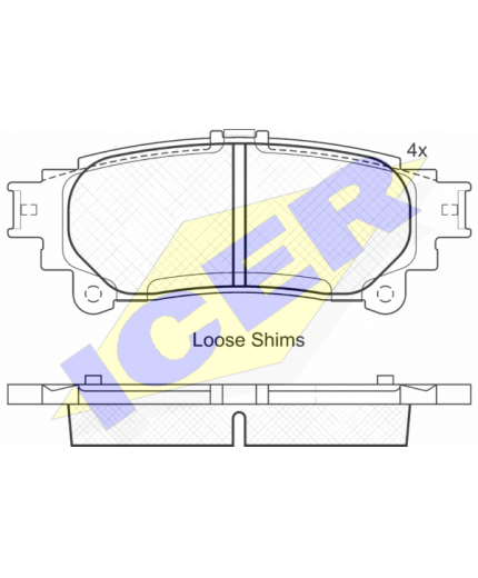 ICER Колодки дисковые задние