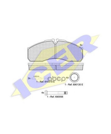 ICER Колодки дисковые