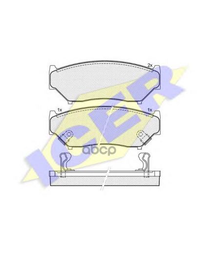 ICER Колодки дисковые