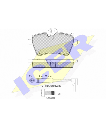ICER Колодки дисковые передние