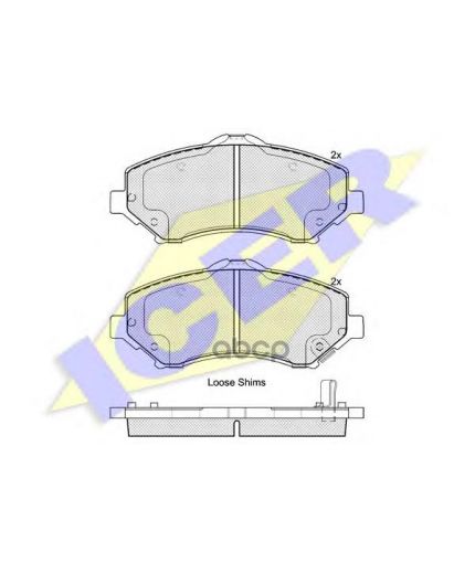 ICER Колодки дисковые передние