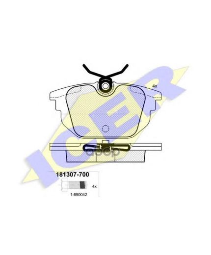 ICER Колодки дисковые