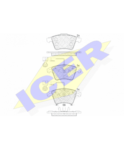 ICER Колодки дисковые