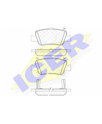 ICER Колодки дисковые задние