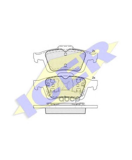 ICER Колодки дисковые задние
