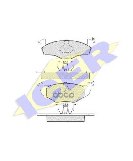 ICER Колодки дисковые передние