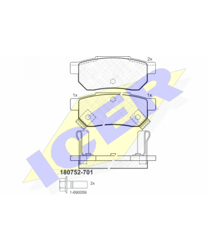 ICER Колодки дисковые