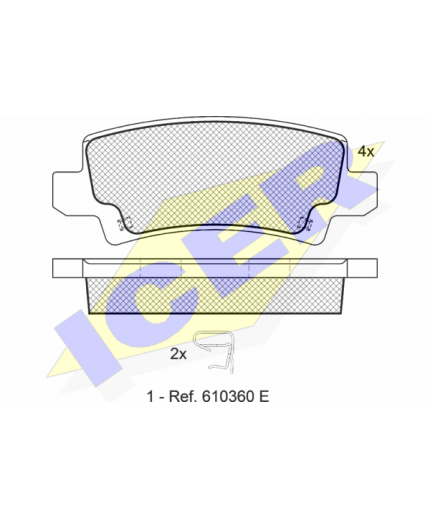 ICER Колодки дисковые