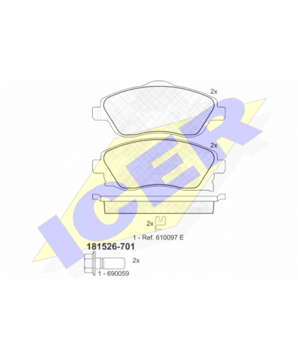 ICER Колодки дисковые