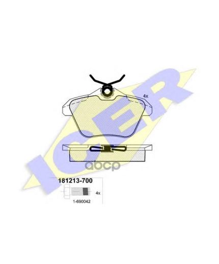 ICER Колодки дисковые