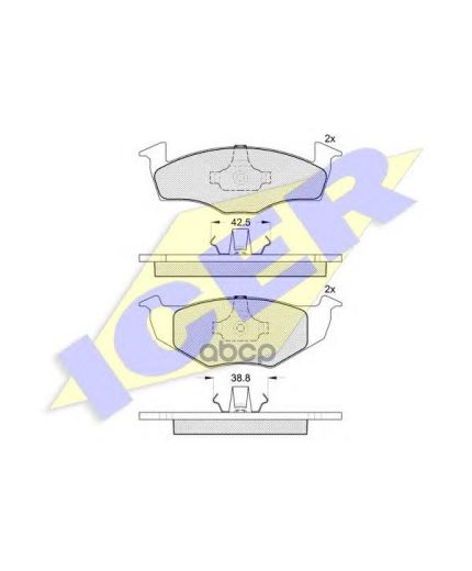 ICER Колодки дисковые передние