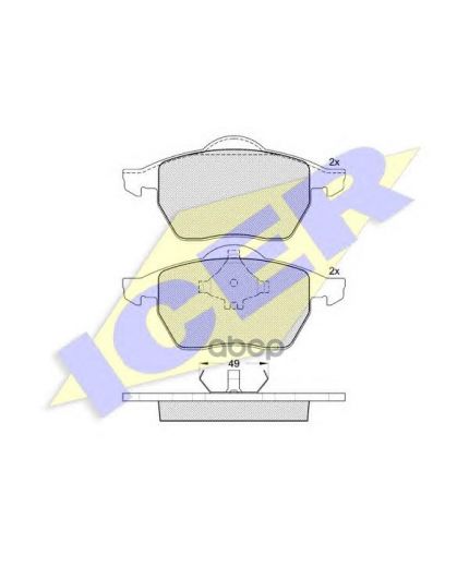 ICER Колодки дисковые передние