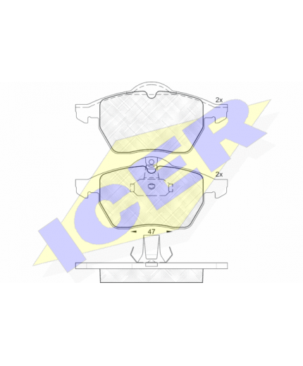 ICER Колодки дисковые