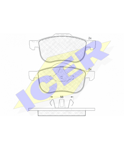 ICER Колодки дисковые передние