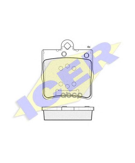 ICER Колодки дисковые задние