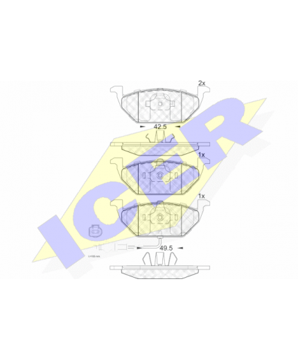 ICER Колодки дисковые передние
