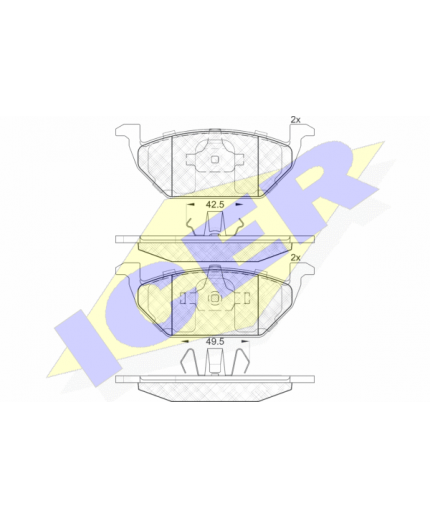 ICER Колодки дисковые передние