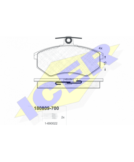 ICER Колодки дисковые