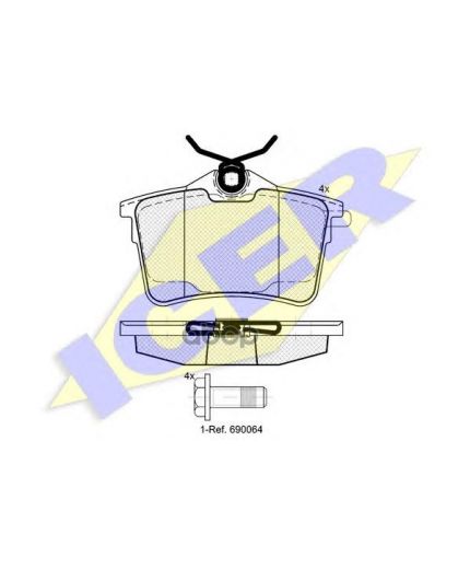 ICER Колодки дисковые задние