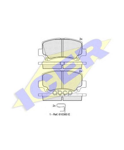ICER Колодки дисковые передние