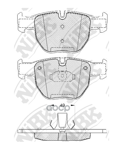NiBK Колодки дисковые	 передние
