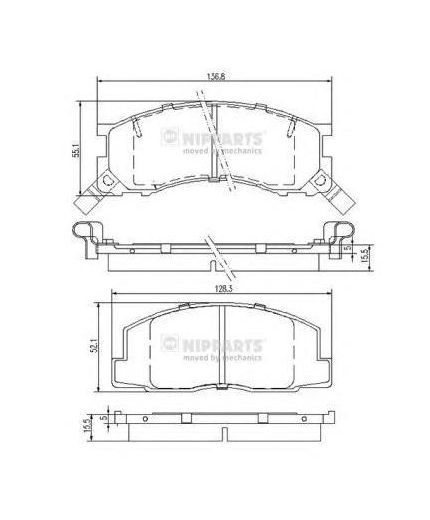 NIPPARTS Колодки дисковые передние