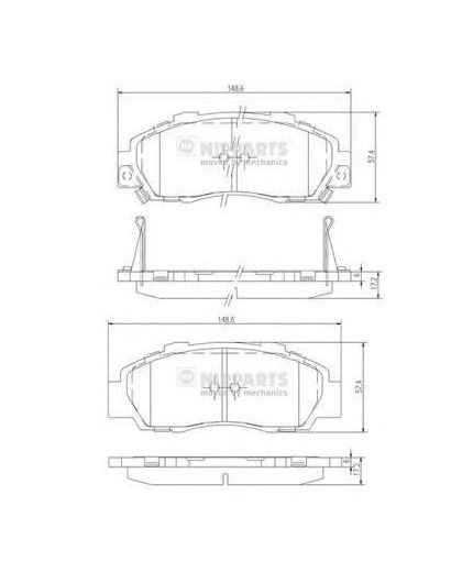 NIPPARTS Колодки дисковые передние