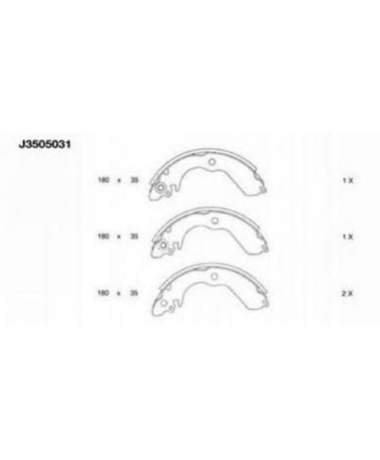 NIPPARTS Колодки барабанные