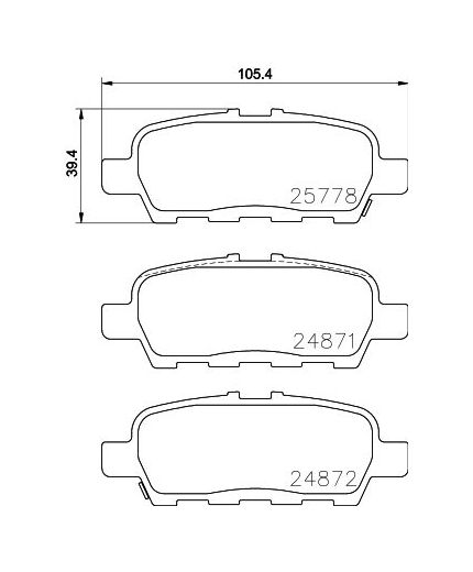 NISSHINBO Колодки дисковые задние