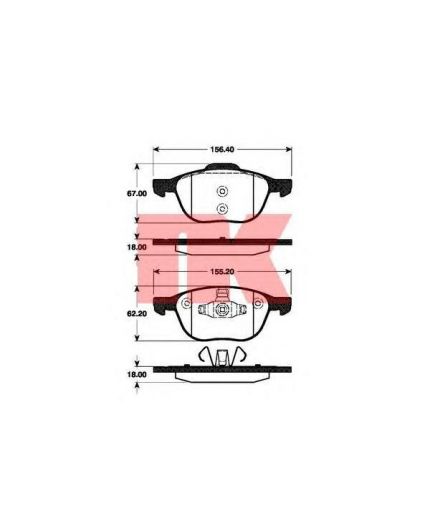 NK Колодки дисковые передние