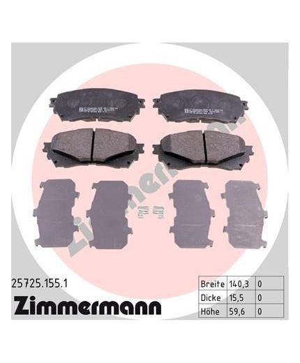 ZIMMERMANN Колодки дисковые передние