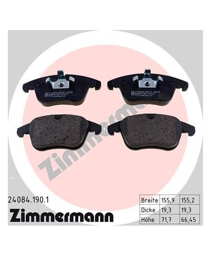 ZIMMERMANN Колодки дисковые передние