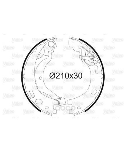 Valeo Колодки барабанные