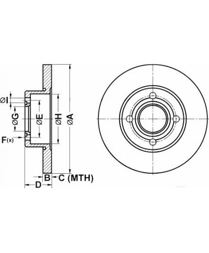 ATE Тормозной диск задний
