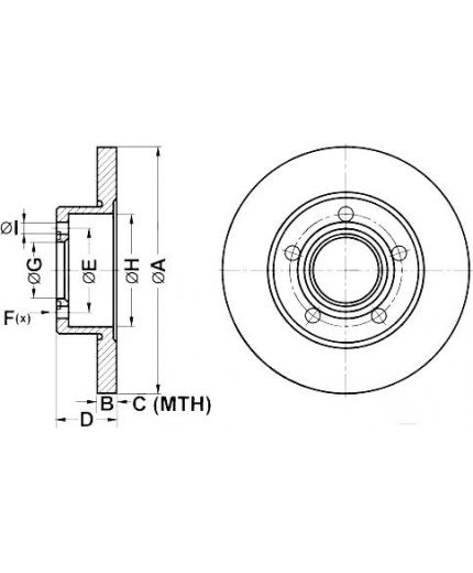 ATE Тормозной диск задний