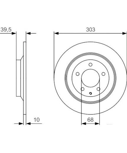 BOSCH Тормозной диск задний