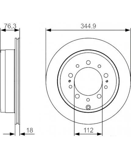 BOSCH Тормозной диск задний