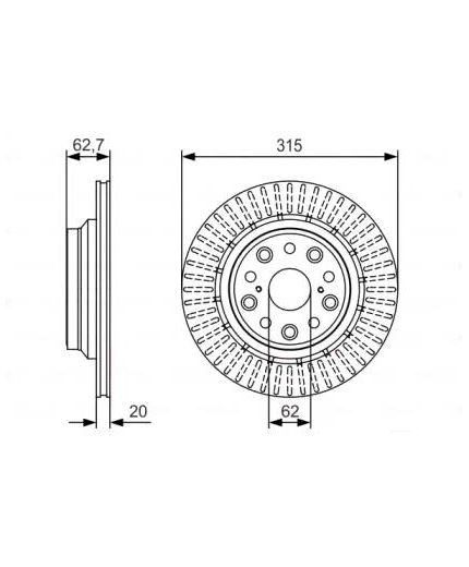 BOSCH Тормозной диск задний