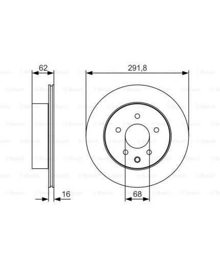 BOSCH Тормозной диск задний