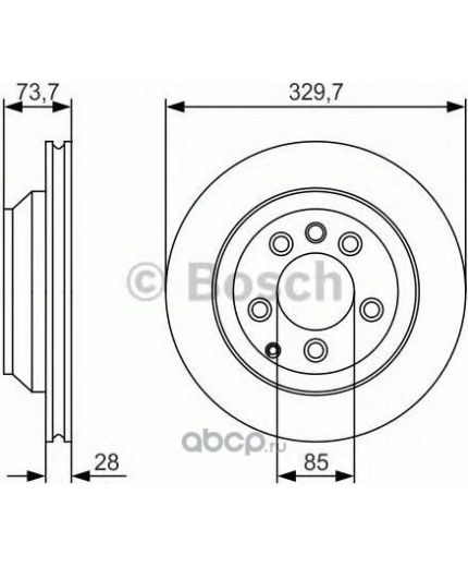 BOSCH Тормозной диск задний