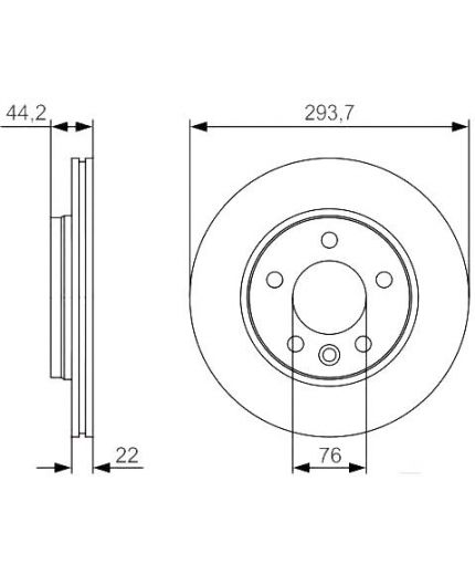 BOSCH Тормозной диск задний