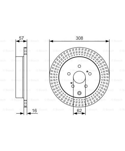 BOSCH Тормозной диск задний