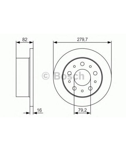 BOSCH Тормозной диск задний