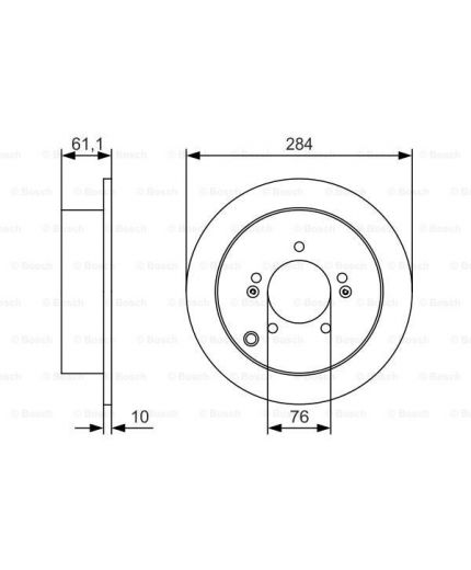 BOSCH Тормозной диск задний