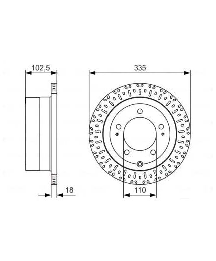BOSCH Тормозной диск задний