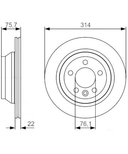 BOSCH Тормозной диск задний