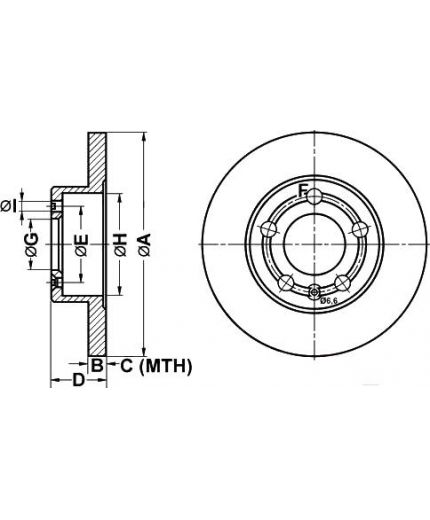 ATE Тормозной диск задний