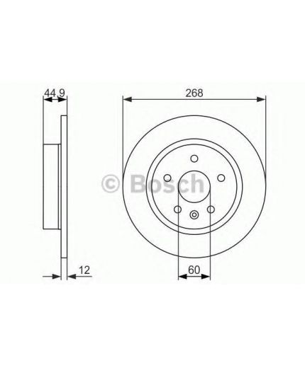 BOSCH Тормозной диск задний
