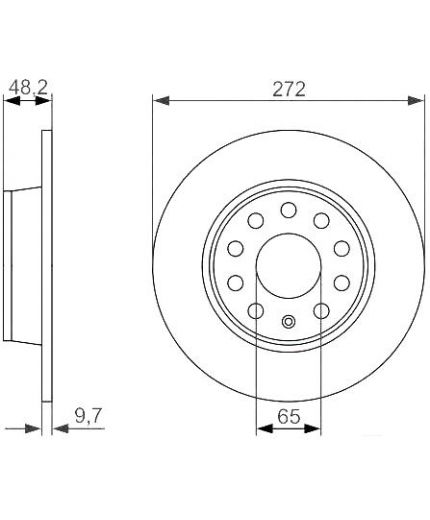 BOSCH Тормозной диск задний