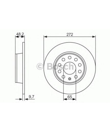 BOSCH Тормозной диск задний Фото 3